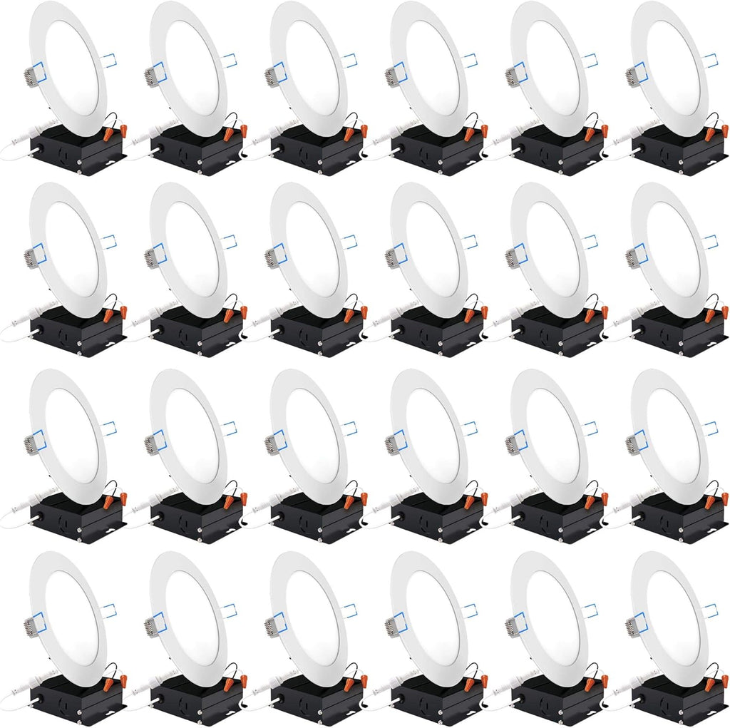 24 Pack 6 Inch Ultra Thin LED Recessed Ceiling Lights F88000