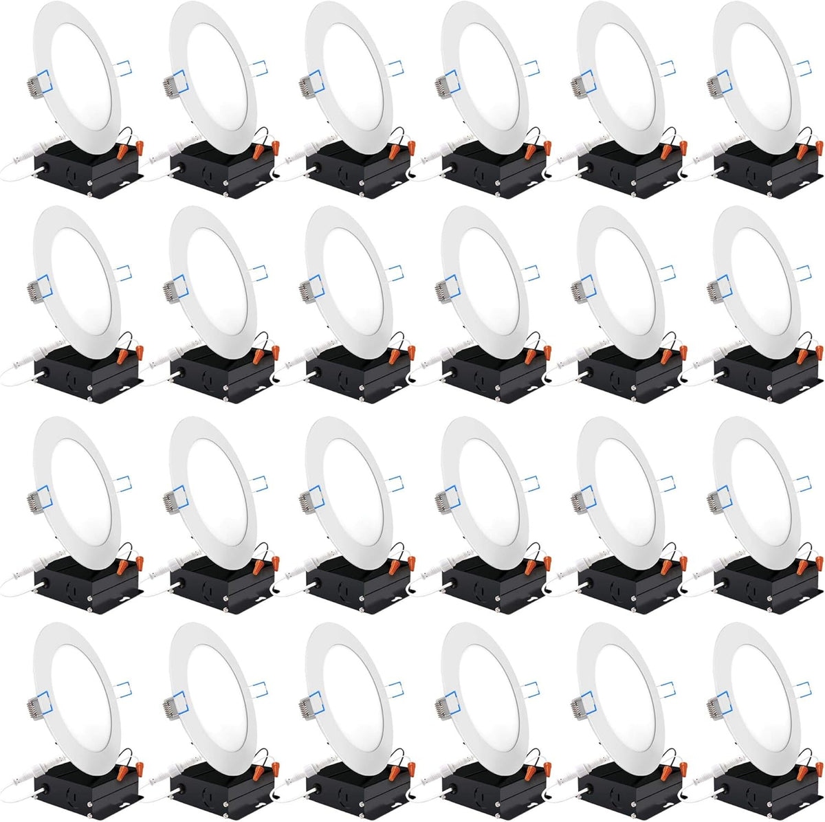 24 Pack 6 Inch Ultra Thin LED Recessed Ceiling Lights F88000