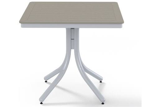 32'' Wide Square Dining Height Table with Umbrella Hole T40515
