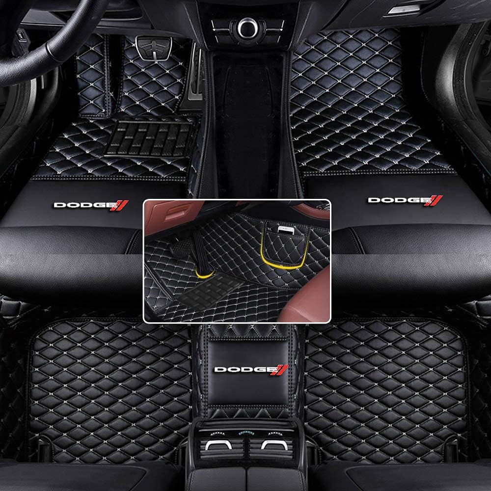 Custom Automotive Floor Mats Fit for Dodge Challenger Charger Durango Journey RAM 1500 All Weather Leather Car Mat Non-Slip Waterproof A446956