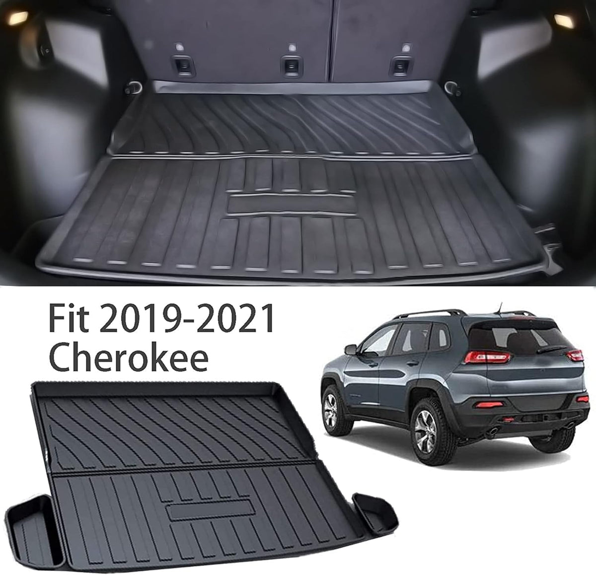 Cargo Mat Cargo Tray Cargo Liner Floor Mat Pack of 2 Q7389