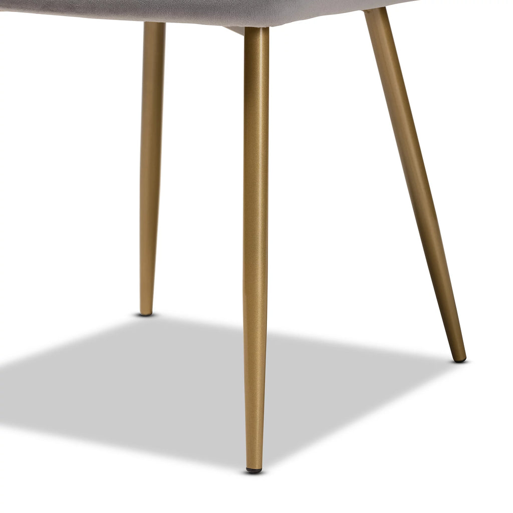 Grey and Gold Dining Chair Set of 2 G3627
