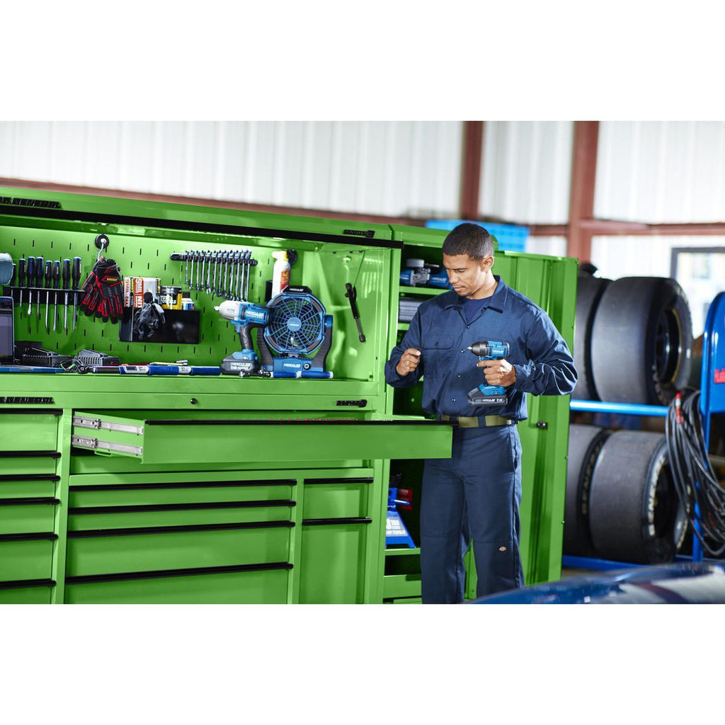 72 in. x 22 in. Green Work Center Hutch Z975
