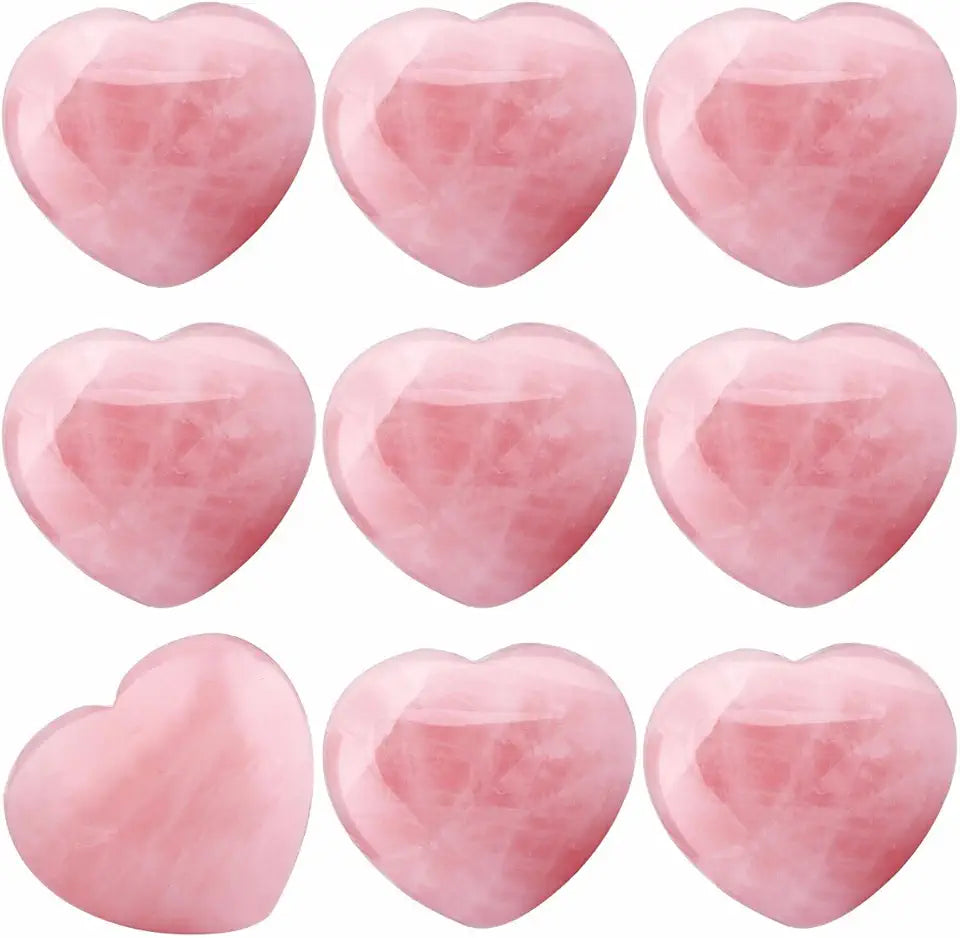 Rose Quartz Heart Worry Stone Pack of 10 T8240