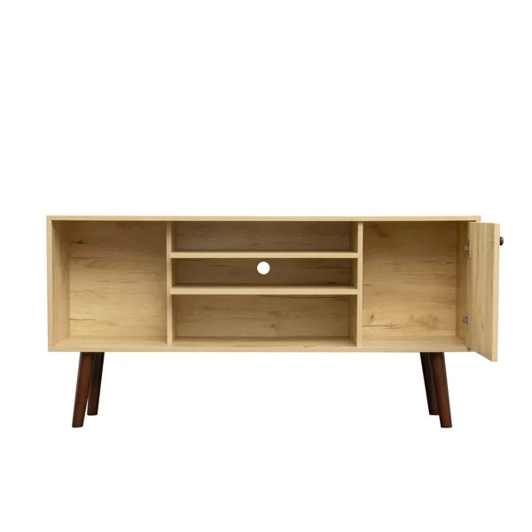 TV Stand with 1 Storage and 2 Shelves O258454