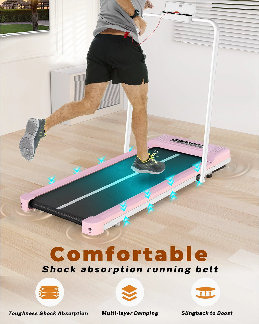 Foldable Treadmill with Bluetooth Speaker G592658