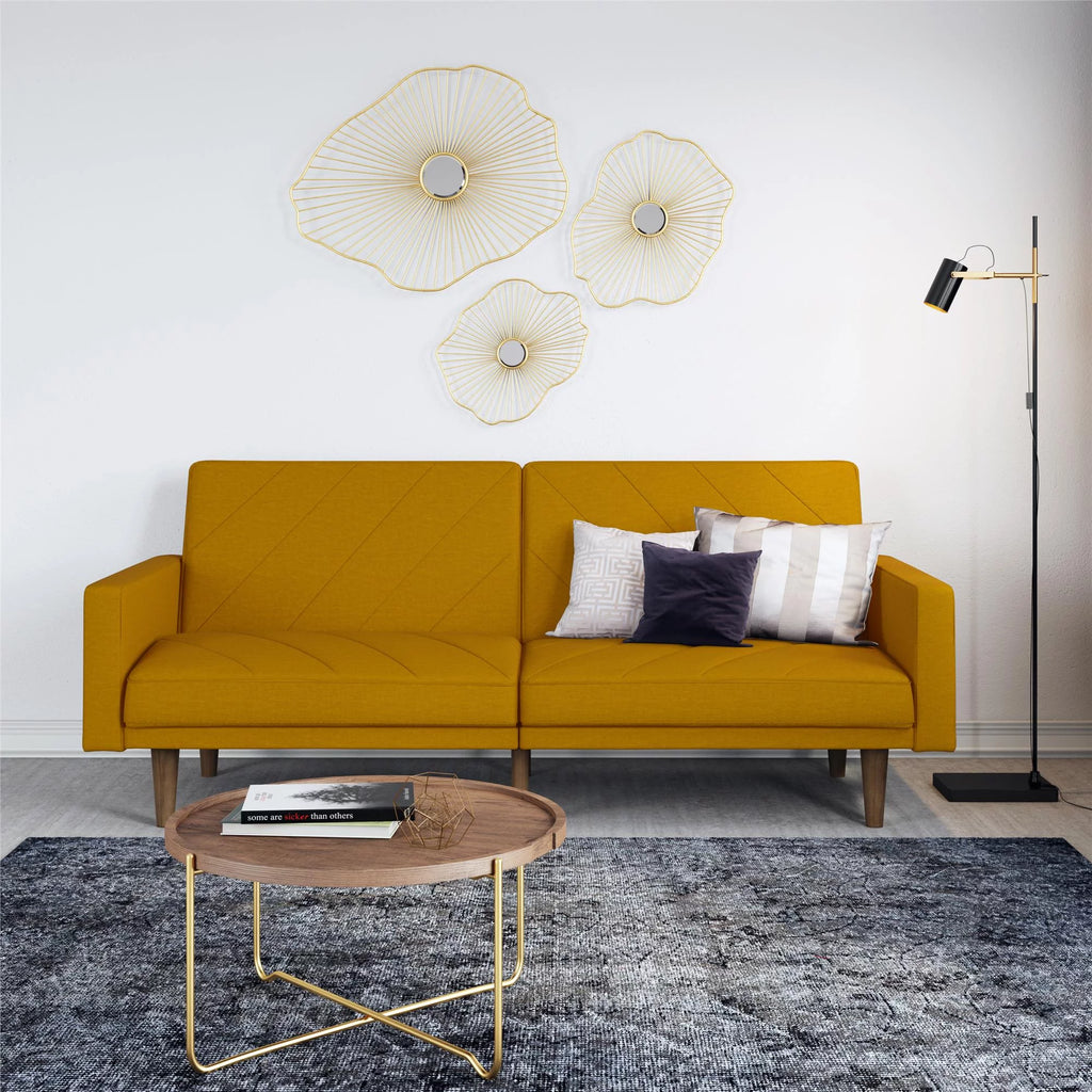 Mustard Yellow Linen Futon K5800