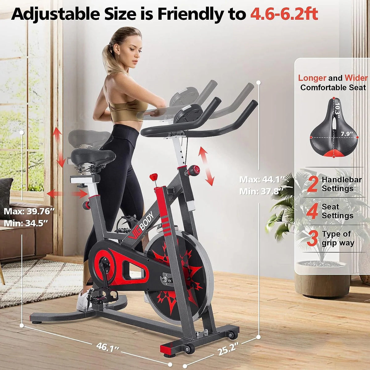 Exercise Bike Stationary Indoor Cycling Bicycle A393