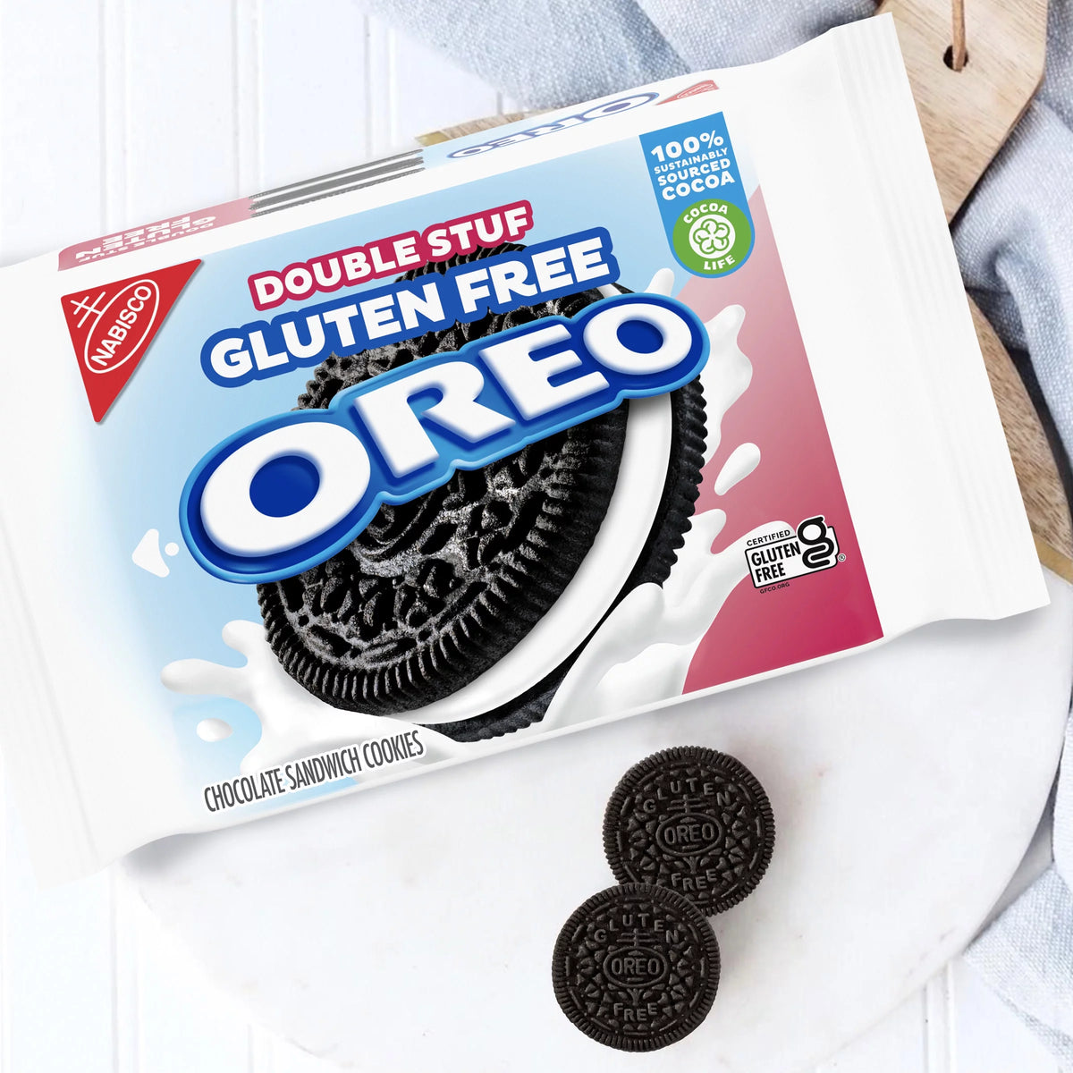 Double Stuf Gluten Free Chocolate Sandwich Cookies 4 Pack 12.47 oz L8932