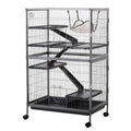 50” 4 Tier Steel Plastic Small Animal Pet Cage Kit with Wheels O580497