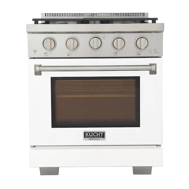 White Propane Gas Range with True Simmer Burners B491