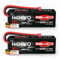 7.4V 70C 6200mAh 2S Lipo Battery Hard Case with Plug 2 Packs W223366