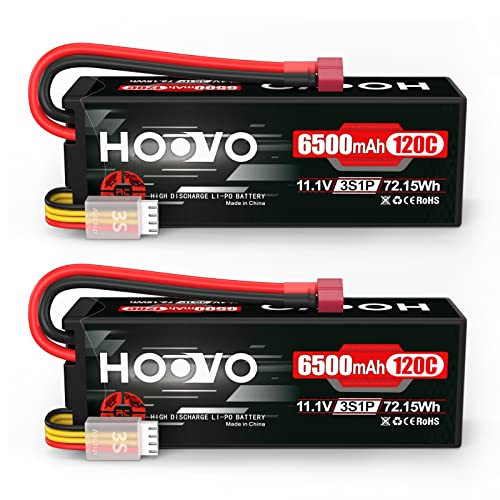 7.4V 70C 6200mAh 2S Lipo Battery Hard Case with Plug 2 Packs W223366