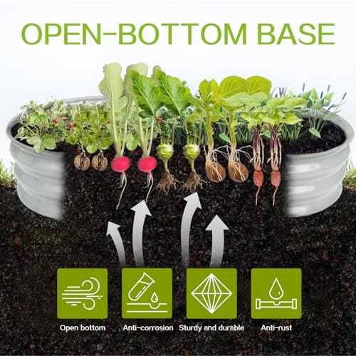 Galvanized Raised Garden Bed Dark Grey O985988