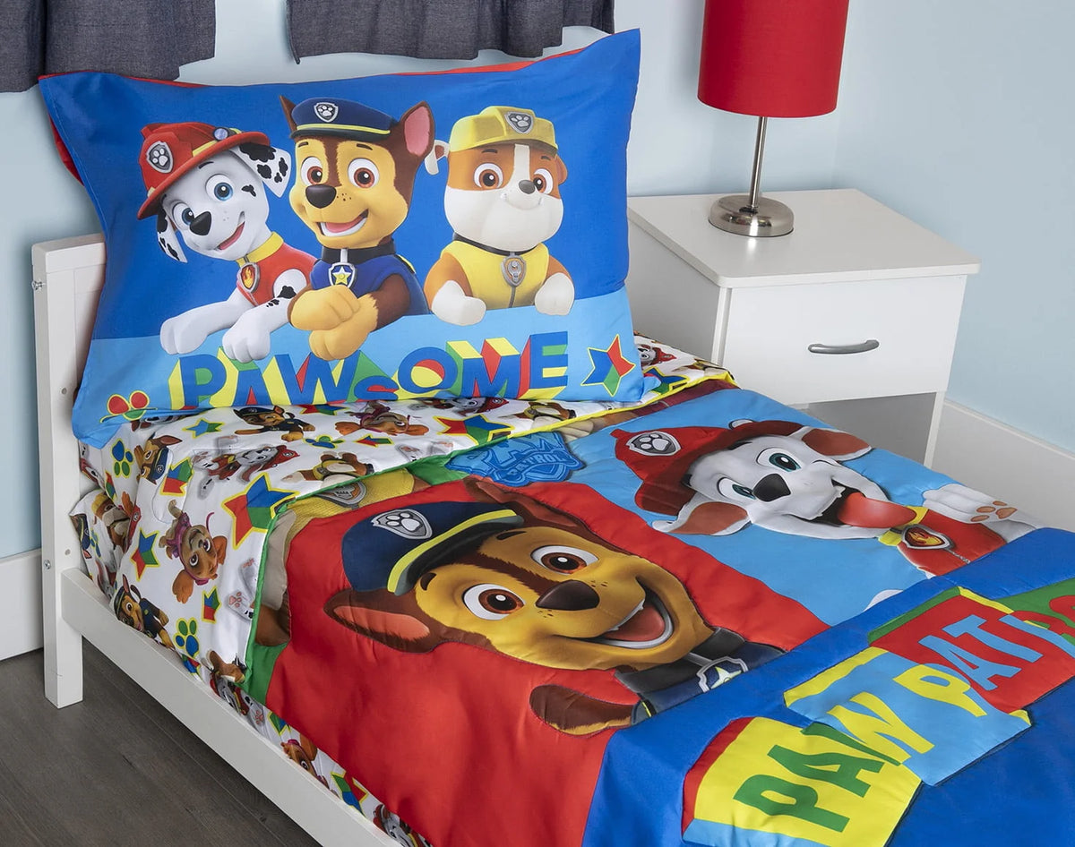 Blue 5-Piece Toddler Bedding Set & Blanket C88330