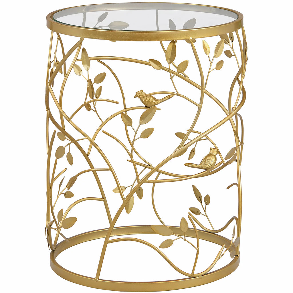 Gold Round Metal End Table H6099