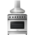 36 Inch Propane Gas Range and Range Hood A75975