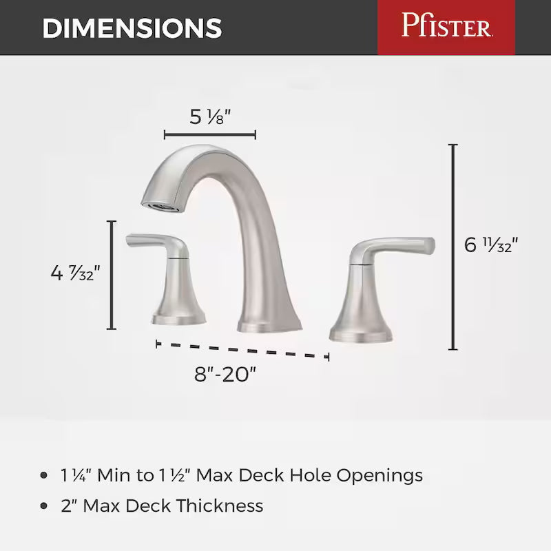 8 in. Widespread Double Handle Bathroom Faucet Brushed Nickel J594033