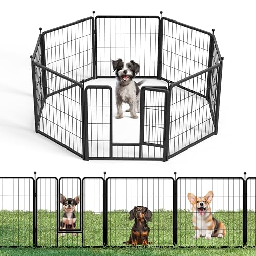32 Inch 8 Panels Heavy Duty Metal Portable Pet Playpen Q387877