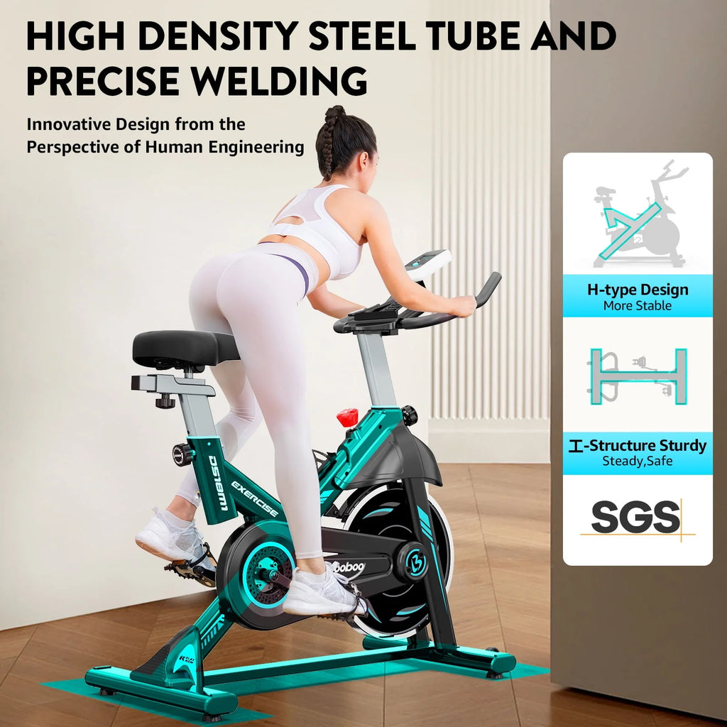 Indoor Cycling Bike Magnetic Stationary Exercise Bike 40lbs Flywheel L794