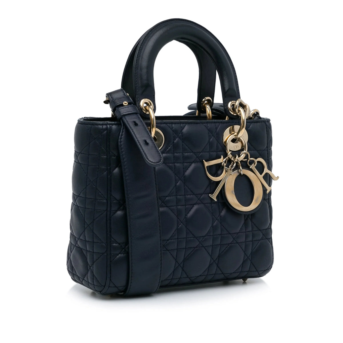 Pre-Owned Blue Lambskin Leather Satchel W226