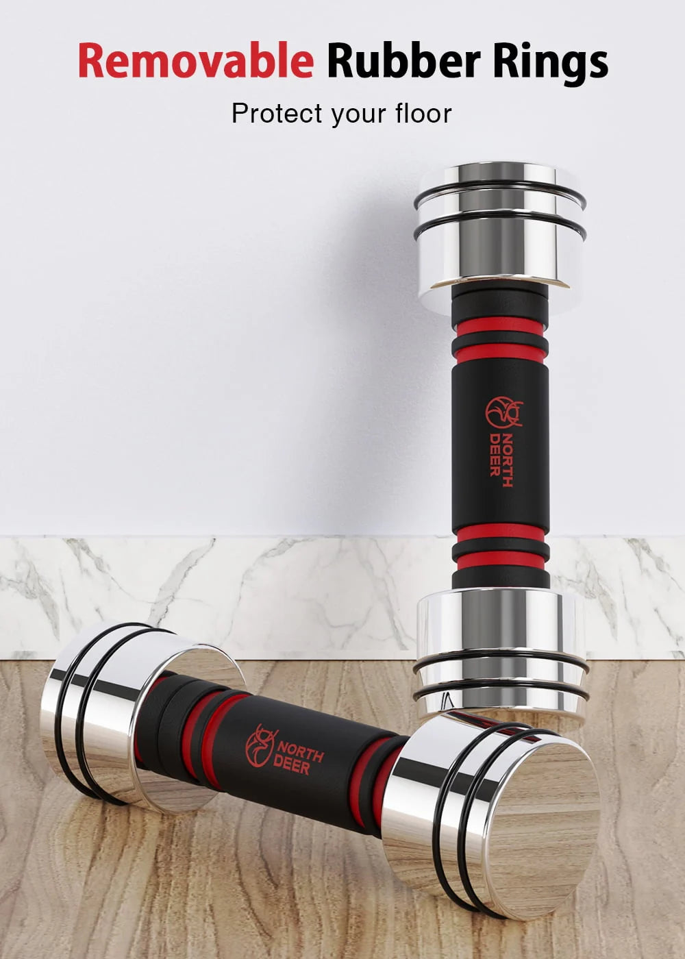 Adjustable Dumbbells Pair Steel Weight Set with Foam Handle N296998