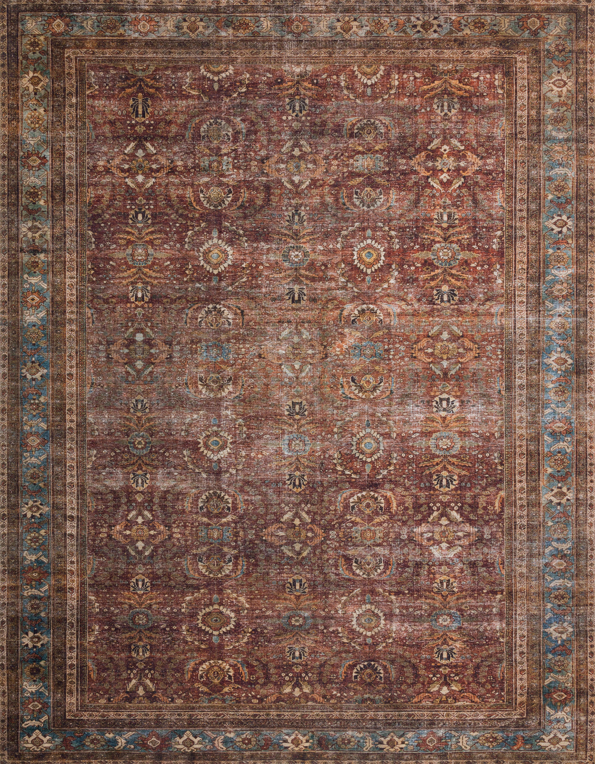 Brick Blue Rug H540