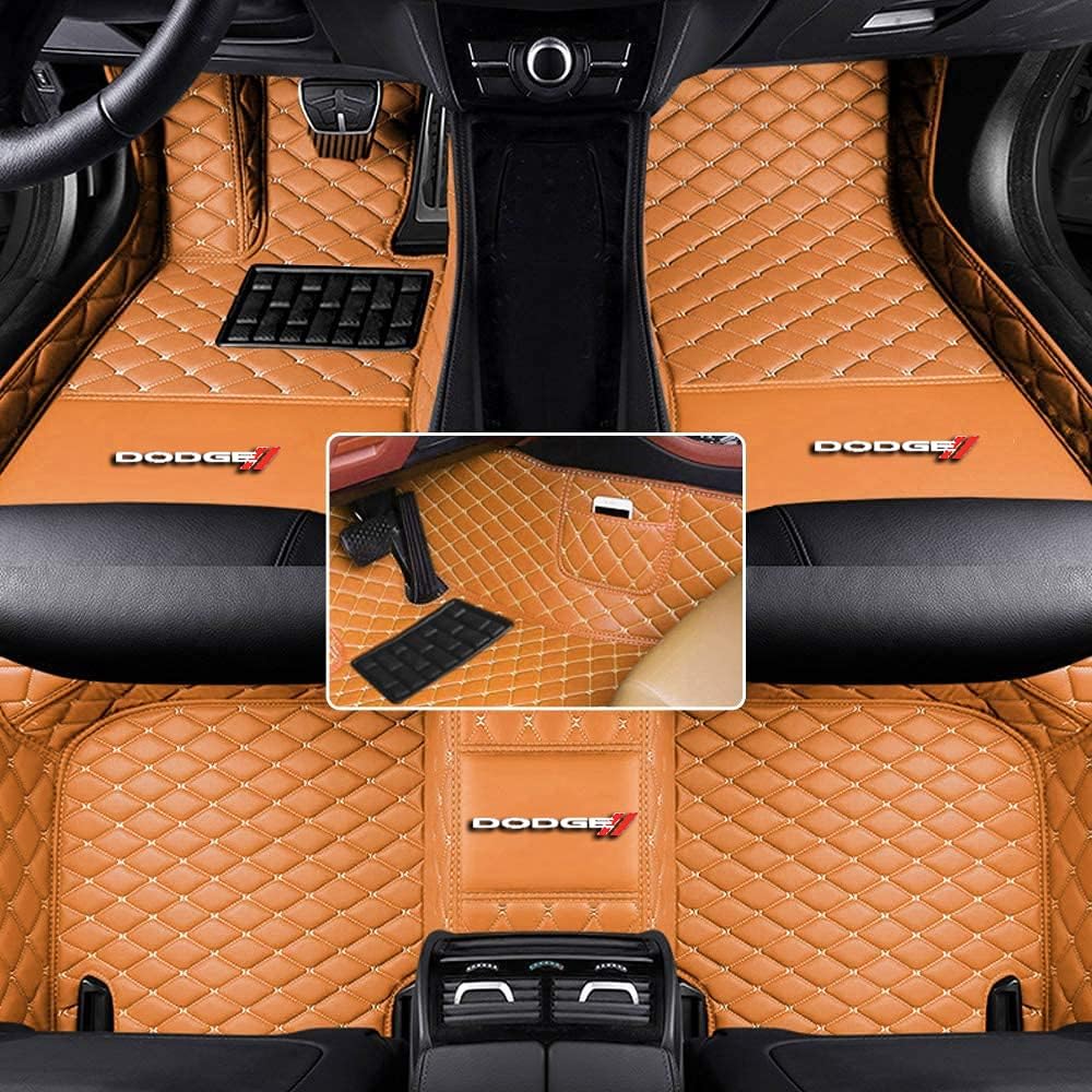 Custom Automotive Floor Mats Fit for Dodge Challenger Charger Durango Journey RAM 1500 All Weather Leather Car Mat Non-Slip Waterproof A446956