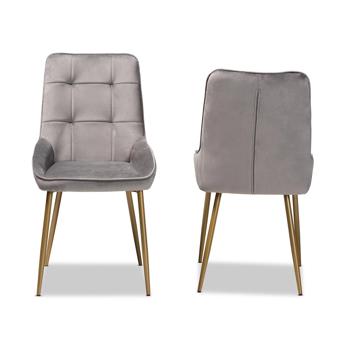 Grey and Gold Dining Chair Set of 2 G3627