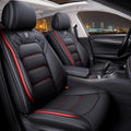 Leather Car Seat Covers 5 Seats Full Set Black Pink Q613675