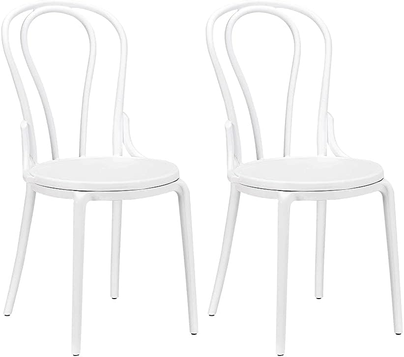 White Plastic Chair Set of 1 F286705