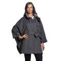 Melange Gray Quilted Cape C68156