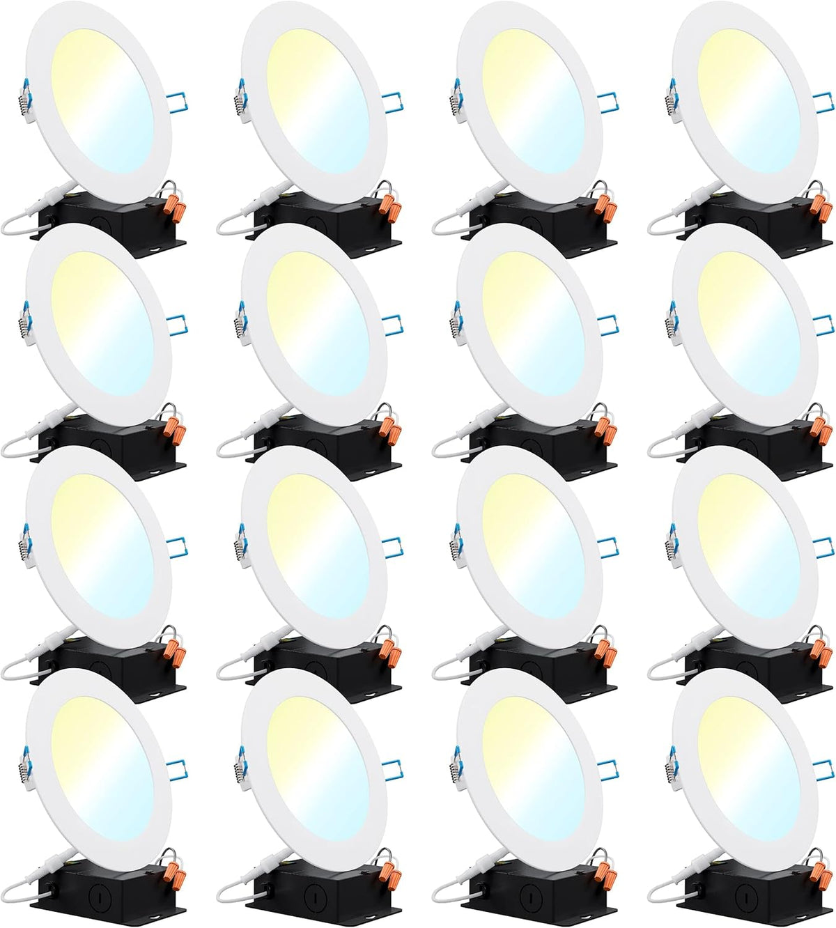 16 Pack 4 Inch Ultra Thin LED Recessed Ceiling Lights W11488