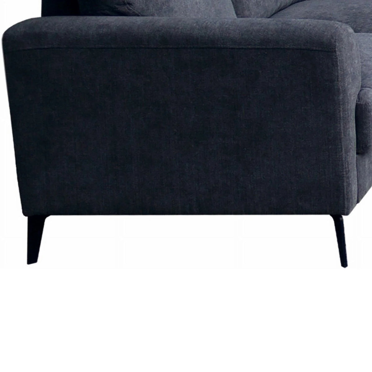 Black Chenille Sofa Loveseat Chair Living Room Set F717