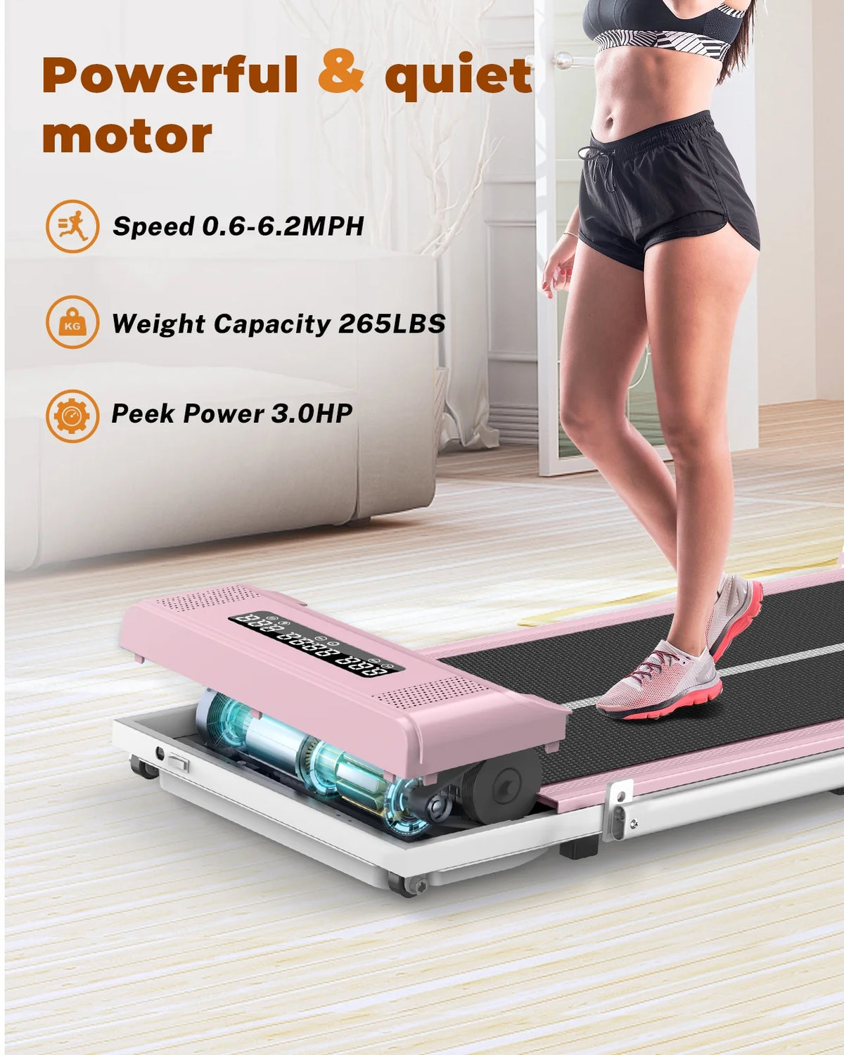 Foldable Treadmill with Bluetooth Speaker G592658