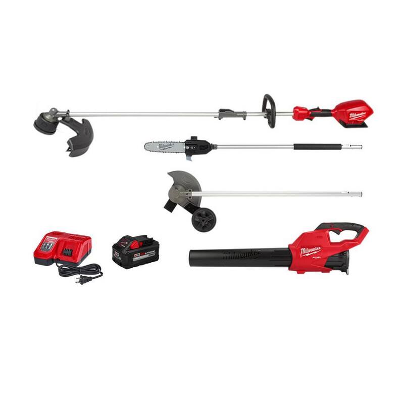 18V Lithium-Ion Cordless String Trimmer Blower Combo Kit 4-Tool V68537