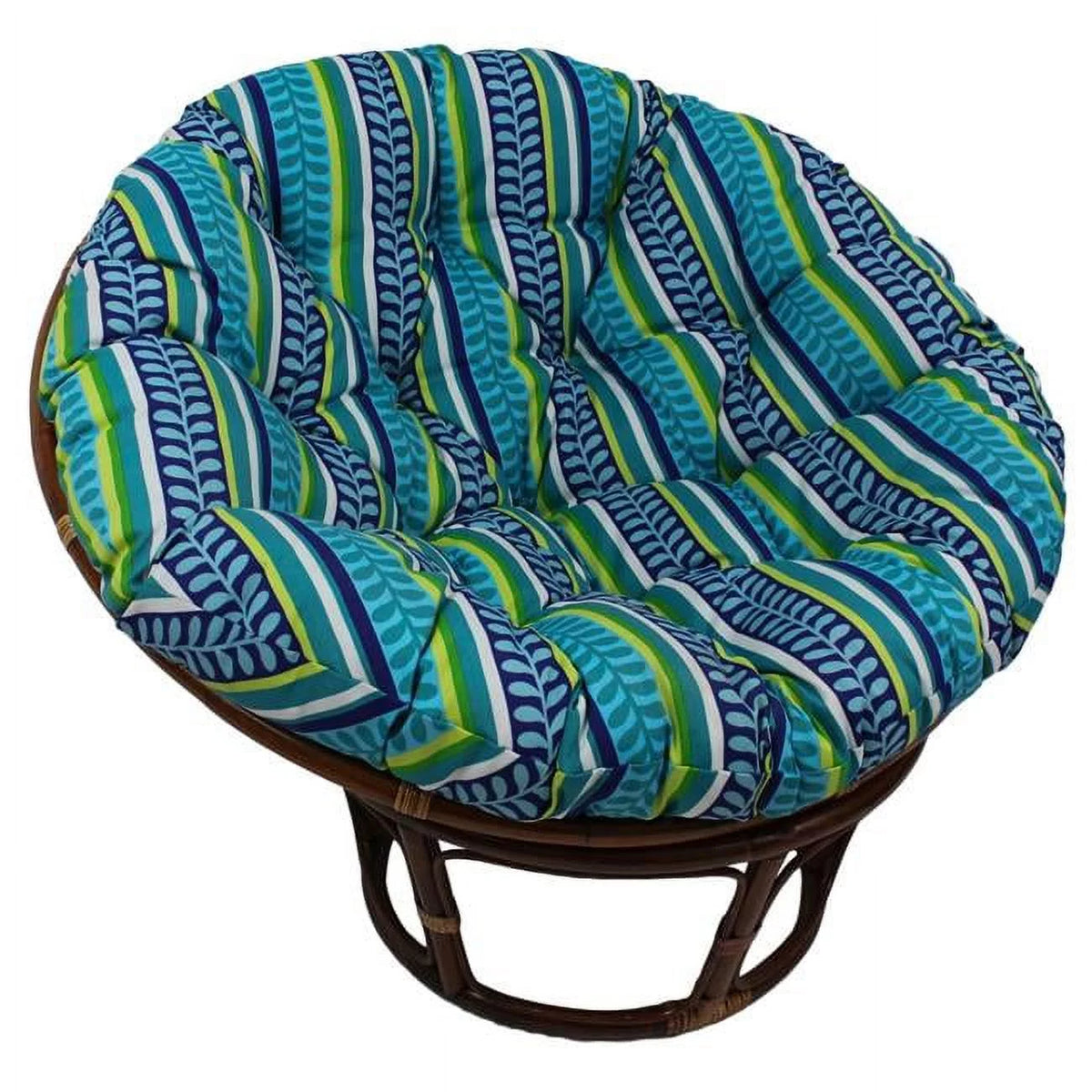 Patterned Outdoor Spun Polyester Papasan Cushion O48173