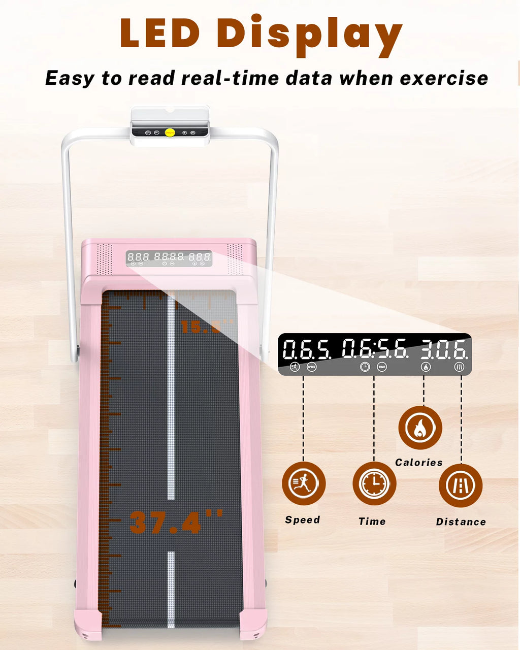Foldable Treadmill with Bluetooth Speaker G592658