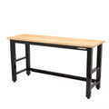 Adjustable Height Solid Wood Top Workbench in Black N4363