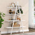 4-Tier White Bookshelf L259