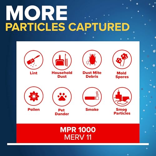 20x25x1 Pleated Electrostatic Air Filter, MERV 11, 2 Pack X509178
