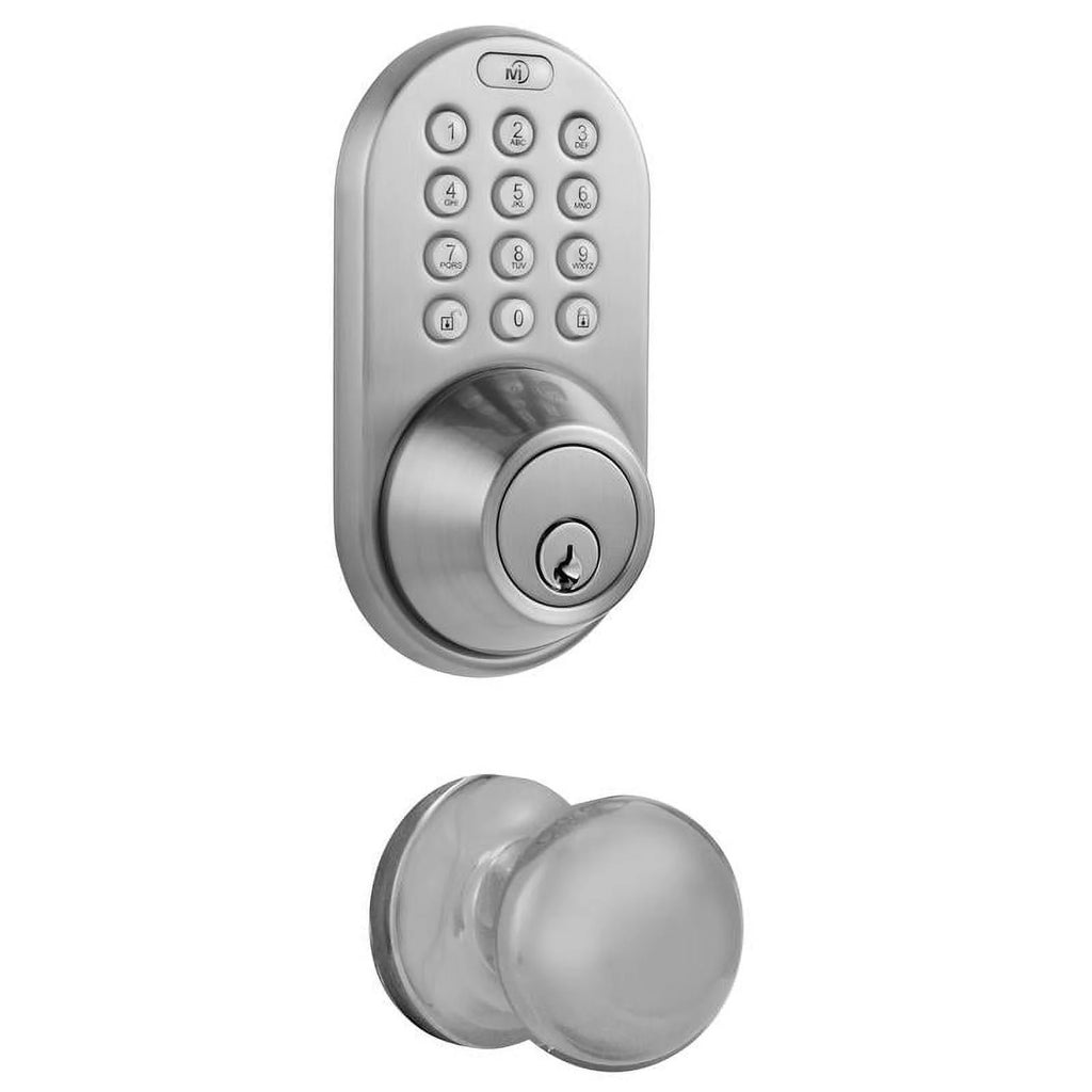 Digital Deadbolt Door Lock and Passage Knob Combo Satin Nickel Keyless Entry V628