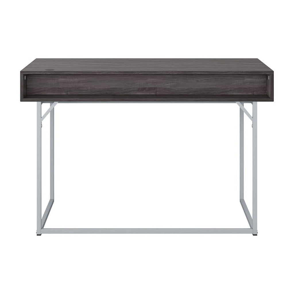 Modern Single Drawer Gray Wood Grain Finish Desk W549883