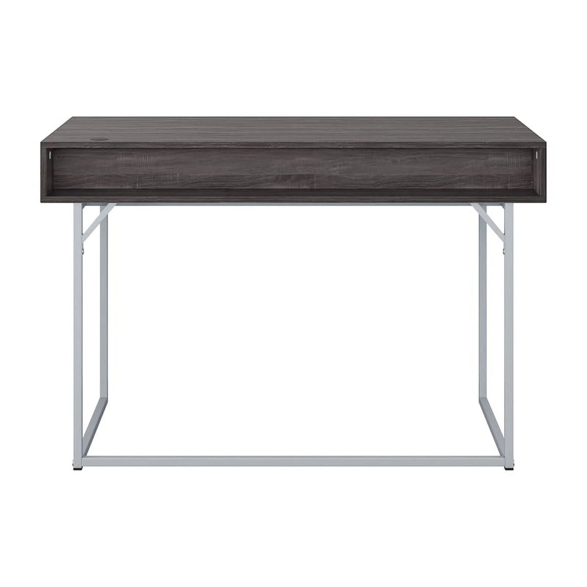 Modern Single Drawer Gray Wood Grain Finish Desk W549883