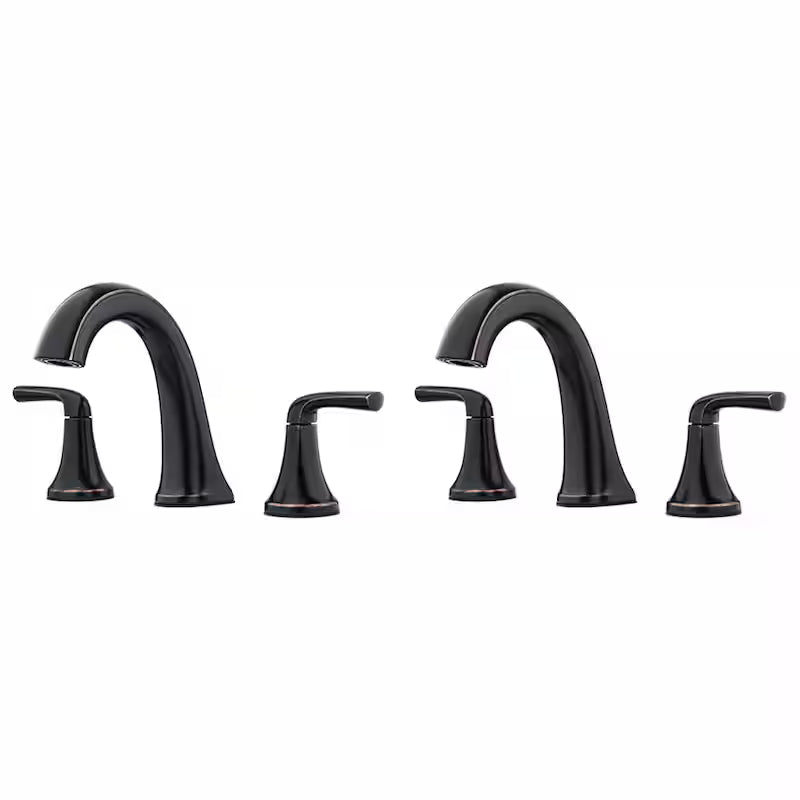 8 in. Widespread Double Handle Bathroom Faucet in Tuscan Bronze (2-Pack) Q337