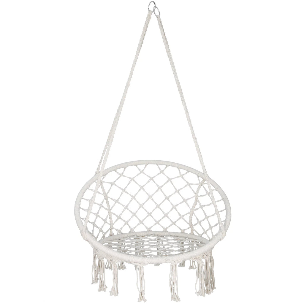 Hammock Chair Macrame Swing Chair Beige C66925