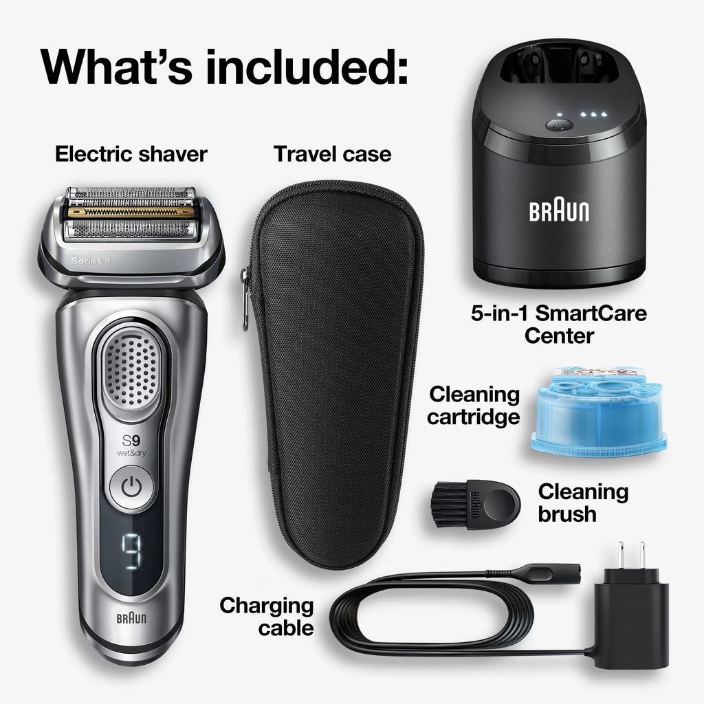 Wet Dry Rechargeable Electric Shaver with Clean Station R186557