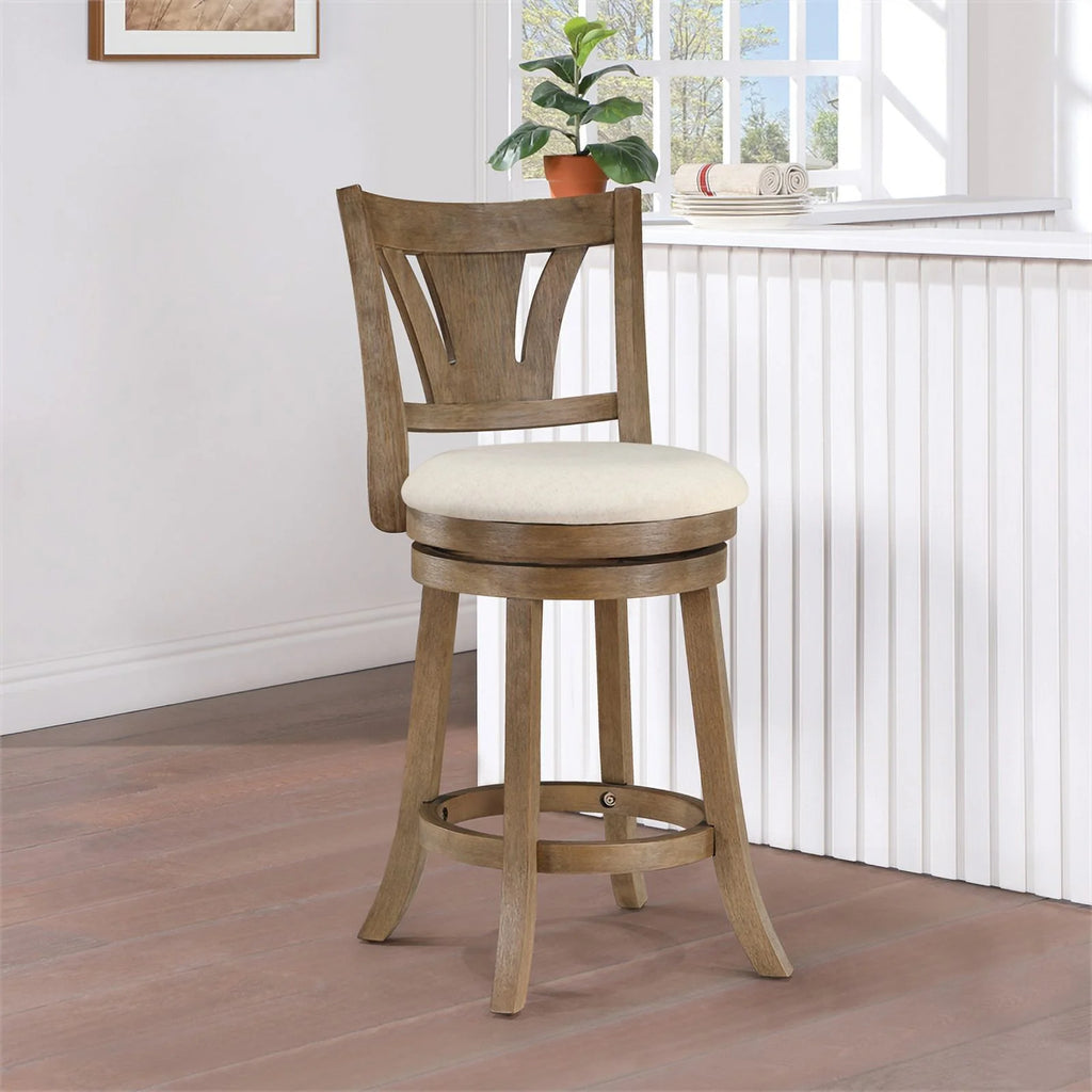 Counter Stool in Linen Cream Fabric L808775