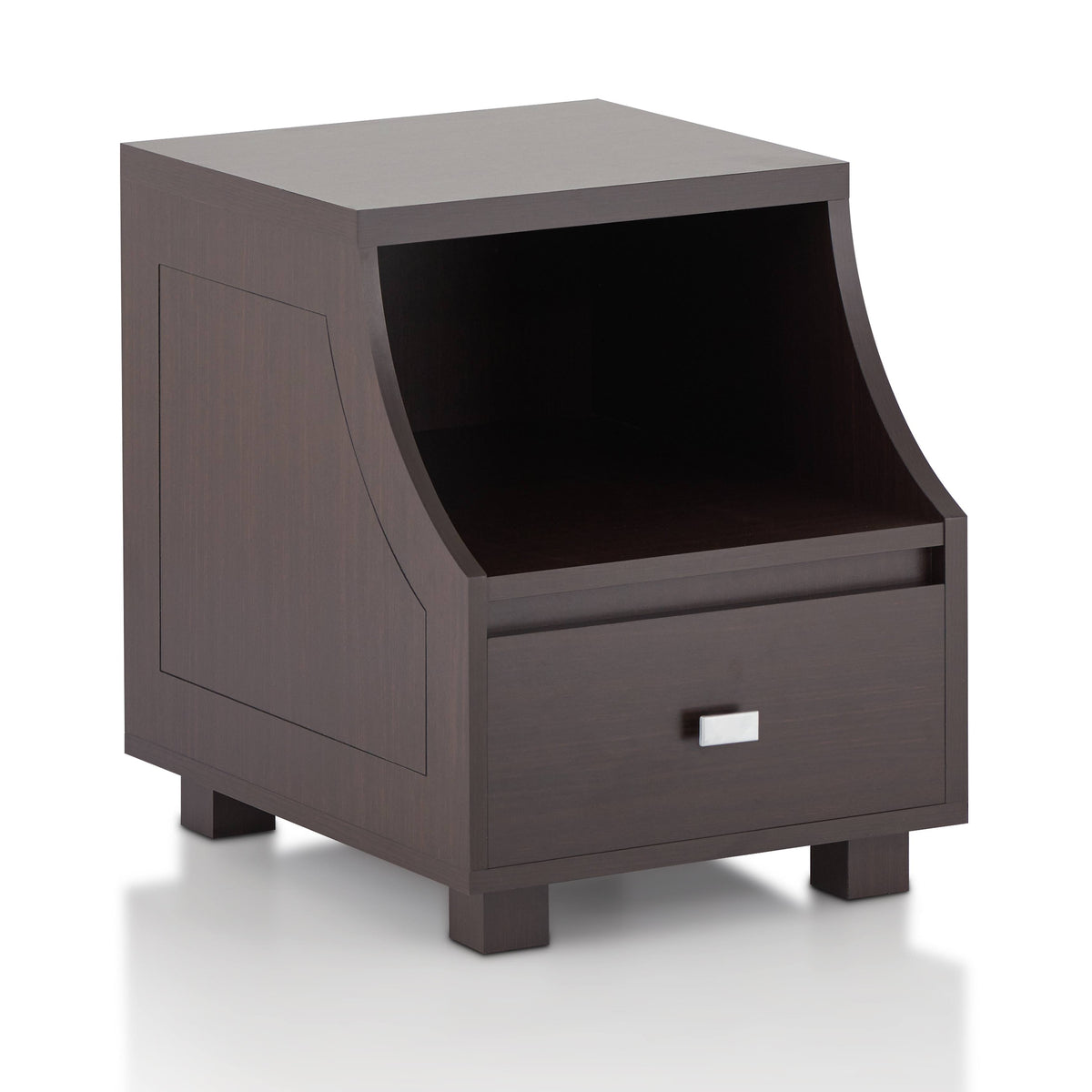 Modern Walnut 1-Drawer Storage End Table X976