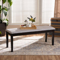 Grey Fabric Upholstered Wood Dining Bench B3346
